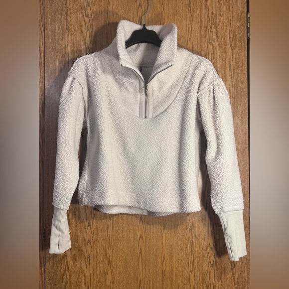 Free People Poppy Sherpa Quarter Zip Pullover - Picture 2 of 4